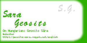 sara geosits business card