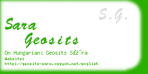 sara geosits business card